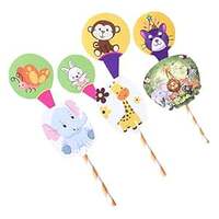 Kuber Industries Cupcake Toppers | Cardboard Cupcake Picks |Decorations Supplies for Farewell | Birthday Party | Theme Cupcake Topper | 7 Pieces | DT-2099 | Multicolor