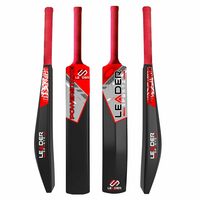 Leader Sportz Cricket Bat, Plastic Bat, Birthday Gift for Boys, Tennis Bat, Powerstrike Bat Cricket for Adults, Heavy Plastic Cricket Bats with Anti Slip Rubber Grip Full Size Bat for Cricket (Black)