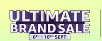Ultimate Brand Sale 6th - 10th Sept Upto 70% off + 10% discount on ICICI Bank Card Extra +10% Cashback* For Prime Members