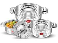 Pigeon HotPot Insulated Stainless Steel Casserole 1,1.5,2.5 litres, Insulated Thermal Serving Bowl