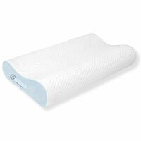 E-COSMOS Memory Foam Pillow, Orthopedic Pillow for Neck Pain Cervical Contour Memory Foam Pillow,Orthopedic Neck Pillow with Washable Cover, Bed Pillows for Side, Back, Stomach Sleepers. (Sky Blue)