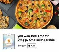 CRED × Swiggy - Get One Month Swiggy One Membership Free(user specific)