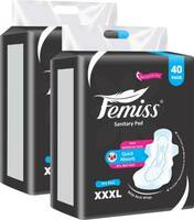 Femiss Sanitary Pads for Women and Girls Trifold pads(XXXL-Size, 320 MM,( 40 Pads Each) Sanitary Pad (Pack of 2)