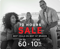 72 Hours Sale - Upto 70% off + Extra 10% off