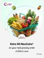 Bigbasket × TataNeu | Get 50 Neucoins on Min Order of ₹300