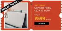 Pepperfry Deal of the Day: Cervical Contour Memory Foam Pillow (20 x 12 Inch)