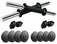 Protoner PVC DM 4-40 Kg Dumbbells Set and Fitness Kit for Men and Women Whole Body Workout