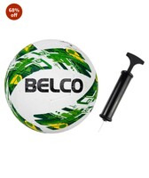 BELCO SPORTS Cyclone Rubber Moulded Football Size 5 (Green)
