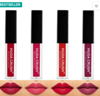 HUDA CRUSH Beauty SuperStay WaterProof Sensational Liquid Matte Red Lipstick Set of 4   