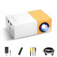 Mini Projector Home Theater LED Projector with Remote Controller, 6000lm LED Corded Projector UC500 Support HDMI, AV, SD, USB Interfaces
