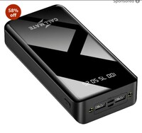 CALLMATE 30000Mah High Capacity Power Bank,15W Fast Charging|Digital Display|2 USB Output Ports&2 Input|Led Torch|for iPhone,Smartphones(15 W,Fast Charging)(Black,Lithium Polymer)