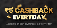 Flipkart UPI Scan & Pay | Get ₹5 Cashback Everyday on Minimum transfer of Rs.50