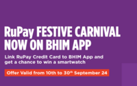 Link Rupay Credit Card on BHIM and WIN Smartwatch