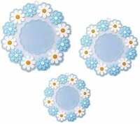 ApLiQ Flower Design Silicone Coasters for Dining Table and Countertop, for Hot Pots, Non-Slip, Heat Resistant Trivet Mats, Dining Table Pads for Pots, Bowls, Dishes & Drinks, Multi-Use (Set of 3)