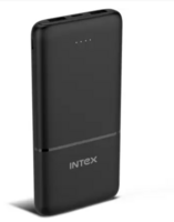 Intex 10000 mAh 12 W Power Bank (Smokey Black, Lithium Polymer, Fast Charging for Mobile)