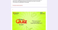 Bigbasket friday quiz - Win ₹25 credits (2000 Winners)