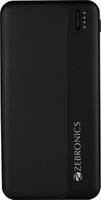 ZEBRONICS 10000 mAh Power Bank (Black, Lithium-ion, for Mobile, Tablet)