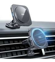 ESR for MagSafe Car Mount Charger, 15W Magnetic Wireless Car Charger, Compatible with MagSafe Car Charger, Air Vent/Dashboard Phone Holder Mount for iPhone 16/15/14/13/12, Fast Charging, Gray