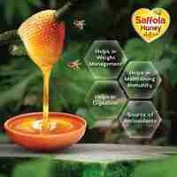 Saffola Honey active-100 % Pure  No Sugar adulteration  (Supermart )