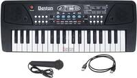BESTON 37 Keys Piano Toy with Microphone, USB Power Cable & Sound Recording Function Analog Portable Keyboard  (37 Keys)