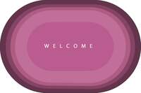 STATUS Contract Pink Welcome Water Absorbing Mat for Bathroom Quick Dry Rubber Backed Anti-Slip Floor Mat Non Slip Mat for Home, Kitchen (Pink Welcome)(40 x 60 CM) (D5)