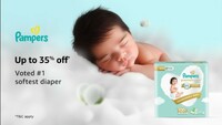 Amazon - Pampers Diapers Upto 35% off + Rs 100 Off on Few Items