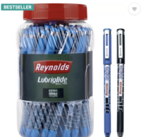 Reynolds Lubriguide Ball Pen  (Pack of 40, Ink Color - Blue Black)