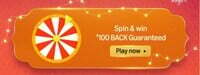Spin/Answer and win | 100 back on min 150 shopping First Purchase