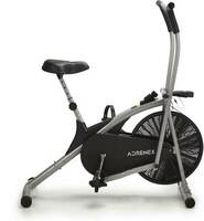 Adrenex by Flipkart AIRBIKE100 Exercise Bicycle with Moving Handles Dual-Action Stationary Exercise Bike  (Black, Silver)
