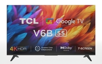 TCL V6B 139 cm (55 inch) Ultra HD (4K) LED Smart Google TV 2024 Edition with 24W Dolby Audio and Metallic Bezel-Less 