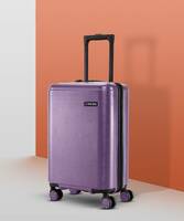 Small Cabin Suitcase (55 cm) 8 Wheels - Dunes Hard-Sided Polycarbonate Cabin Purple 20 inch|55cm Trolley Bag - Purple