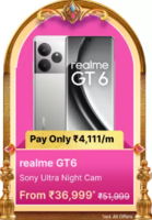 Realme GT 6 (Fluid Silver, 256 GB) (8 GB RAM)