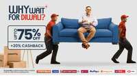 Why wait for diwali? Sale - Upto 75% off + Extra 20% cashback