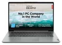 Lenovo IdeaPad 1 Intel Core Celeron N4020 14" HD Thin and Light Laptop (4GB/256GB SDD/Windows 11 Home/1Yr ADP Free/Cloud Grey/1.3Kg), 82V6005CIN