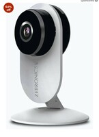 Zebronics Zeb Smart Cam 100 Smart Home Automation WiFi Camera with Remote Monitoring, Advanced Motion Detection, Day/Night Mode, Live Streaming, Micro SD Card Slot, 2 Way Audio, works with Android and iOS Smartphones