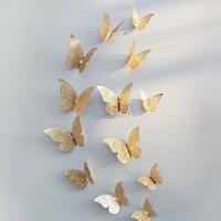 Xtore® 12pcs 3D Home Decor Butterfly with Sticking Pad