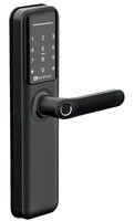 BonKaso H6 Smart Door Lock for Home and Office|6-Way Unlocking Features|Fingerprint|Passcode|Key Card Access|Bluetooth|Mechanical Key|OTP Access|2 Year Warranty|(Black)|(Free Installation) 