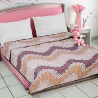 Status Contract Pure Cotton 120 GSM Reversible Soft Lightweight Printed Double Bed Blanket/AC Dohar/Skin Friendly Dohar-220x200 cm | (Brown)