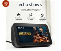 Amazon Echo Show 5 (2nd Gen) - Smart speaker with 5.5" screen, crisp sound and Alexa (Black)