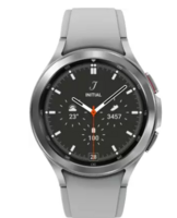 SAMSUNG Galaxy Watch 4 Classic, 46mm Super AMOLED LTE, Calling Body Composition Tracking  (Silver Strap, Free Size)