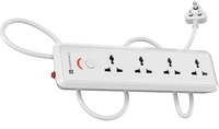 Portronics Power Plate 11 1500W Power Converter with 4 Power Sockets, 3M Cord Length, Short Circuit Protection, Imported Intelligent Chips (White) 