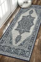 Status Contract 3D Printed Perfect Rugs for Living Area | Rug and for Bedroom |Rug and for ining Table Rug Floor with Anti Slip Backing (22 x 55, Kashmiri Grey)