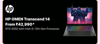 HP Omen Transcend 14 Gaming Laptops From ₹42990