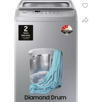 SAMSUNG 7 kg Diamond Drum Fully Automatic Top Load Washing Machine Silver 