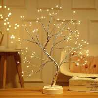 REFULGIX Bonsai Led Desk Tree Lamp, Desk Table Decor Fairy LED Lights