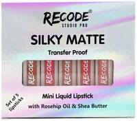 recode Set of 5 Silky Matte Mini Liquid Lipsticks - 6.25 ml (1.25ml x 5)  (multicolor, 6.25 ml)