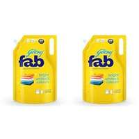 Godrej Fab Liquid Detergent Refill Pouch for Machine & Hand Wash - 1L (Pack of 2)  