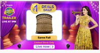 Shopsy ₹1 Deal | Saree Fall At 1pm