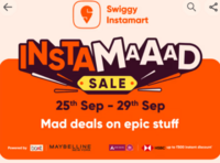 (Upcoming)Swiggy Instamart Sale InstaMaad Sale Cheat Sheet -Up to 77% Off on Top Electronic Offers 