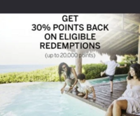 American Express - Get 30% points back on redemption 